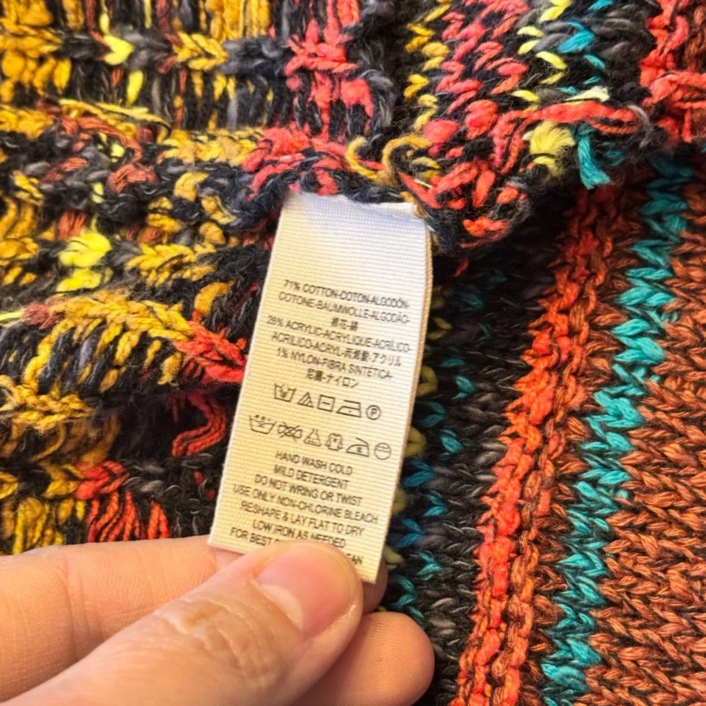 Free people Wild West southwest belted cardigan sweater Aztec xs but fits big - Picture 9 of 12